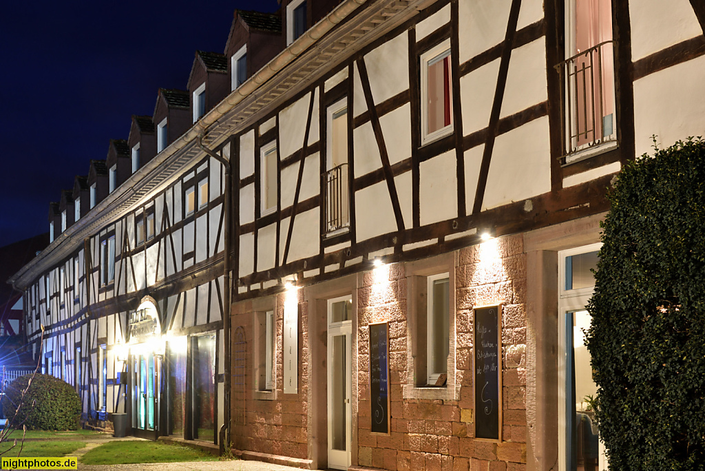 Schlitz Altstadt Hof der Vorderburg mit Hotel. Erbaut Mitte 19. Jahrhundert als Schafstall. Hotel seit 1974