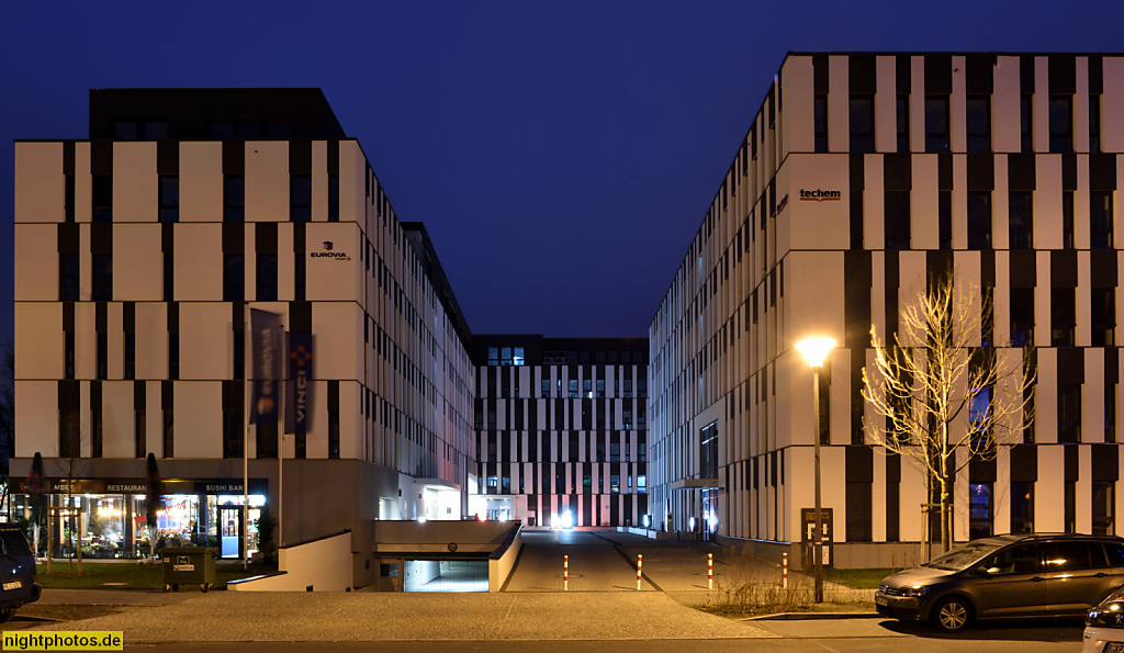 Berlin Adlershof Bürokomplex NUBIS Gewerbebau erbaut 2018 in der Franz-Ehrlich-Strasse 5-9