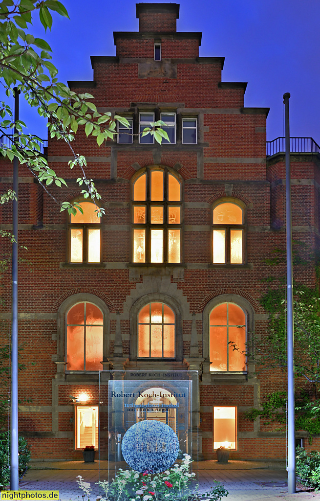 Berlin Wedding Robert-Koch-Institut Hauptgebäude. Erbaut 1897-1900 von Baumeister Habelt und Mehner als Königlich Preussisches Institut für Infektionskrankheiten