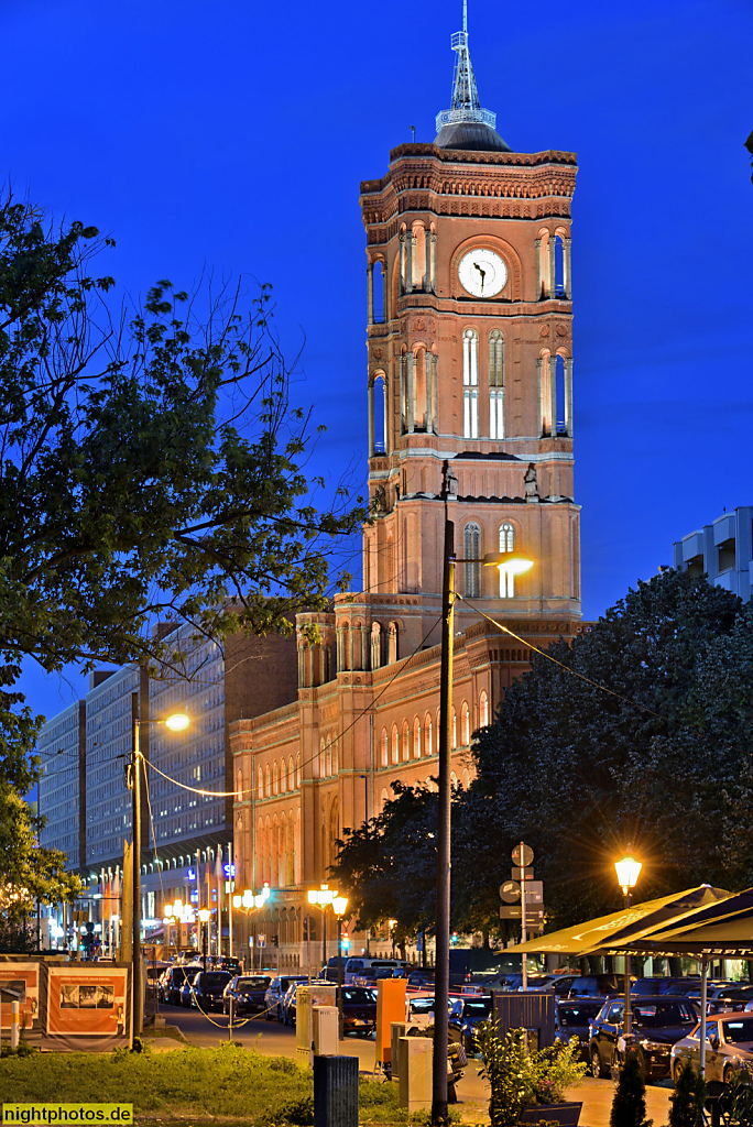 Berlin Mitte Rotes Rathaus erbaut 1861-1869 von Baumeister Hermann Friedrich Waesemann