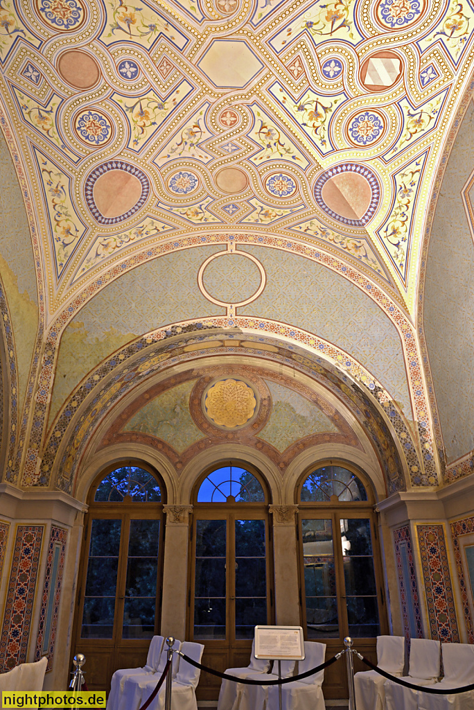 Potsdam Pfingstberg Belvedere erbaut 1847-1863 von Ludwig Persius Friedrich August Stüler und Ludwig Ferdinand Hesse für Friedrich Wilhelm IV. Römisches Kabinett im Westturm