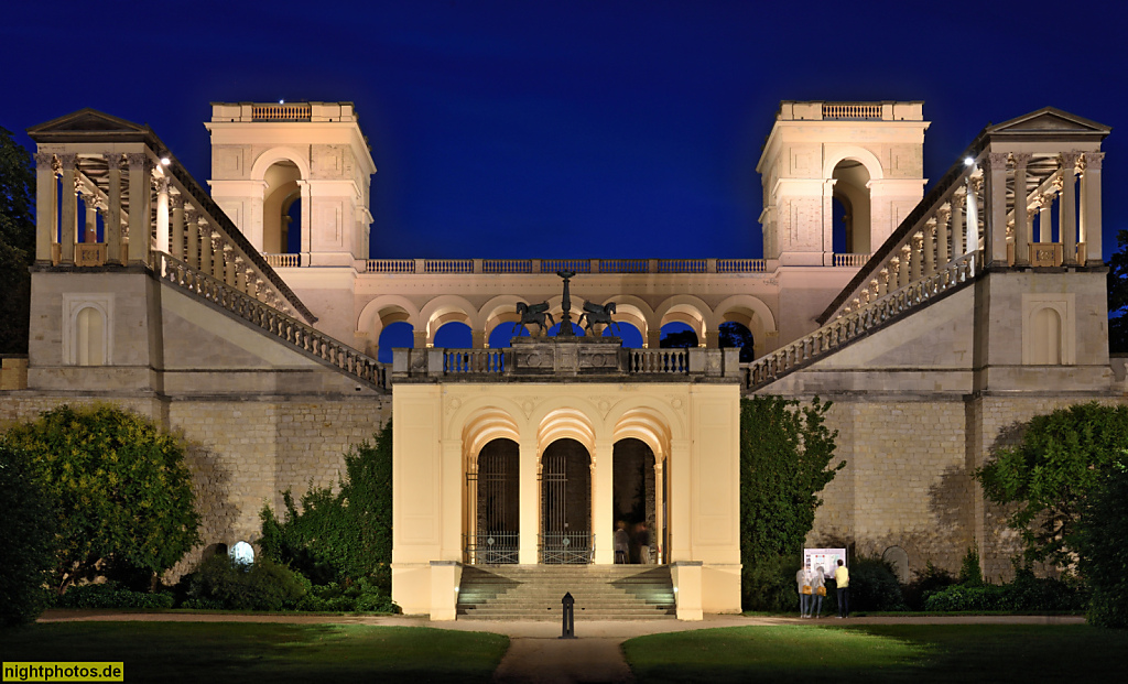 Potsdam Pfingstberg Belvedere erbaut 1847-1863 von Ludwig Persius Friedrich August Stüler und Ludwig Ferdinand Hesse für Friedrich Wilhelm IV. Gesamtansicht Südseite