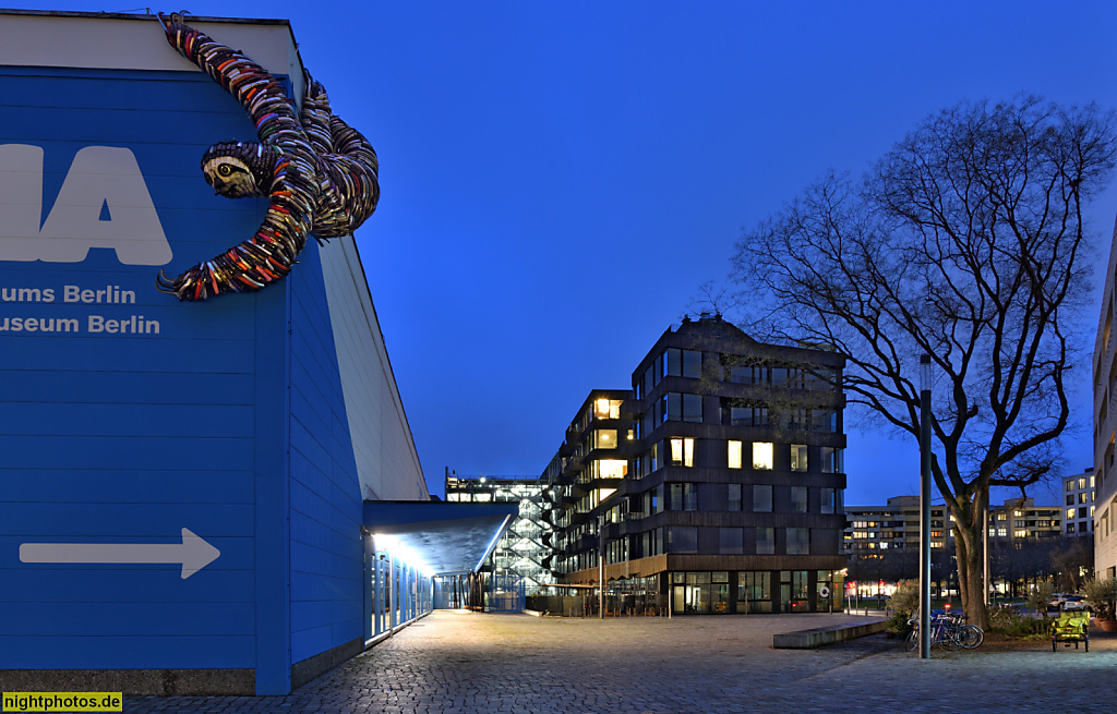 Berlin Kreuzberg Akademie des Jüdischen Museums mit ANOHA Kinderwelt erbaut 2012 von Daniel Libeskind in der Lindenstrasse am Fromet-und-Moses-Mendelssohn-Platz 1