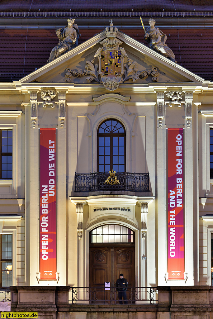 Berlin Kreuzberg Jüdisches Museum erbaut 1735 von Philipp Gerlach unter König Friedrich Wilhelm I. Wiederaufbau 1964-1967 von Günter Hönow mit Fassadenrekonstruktion