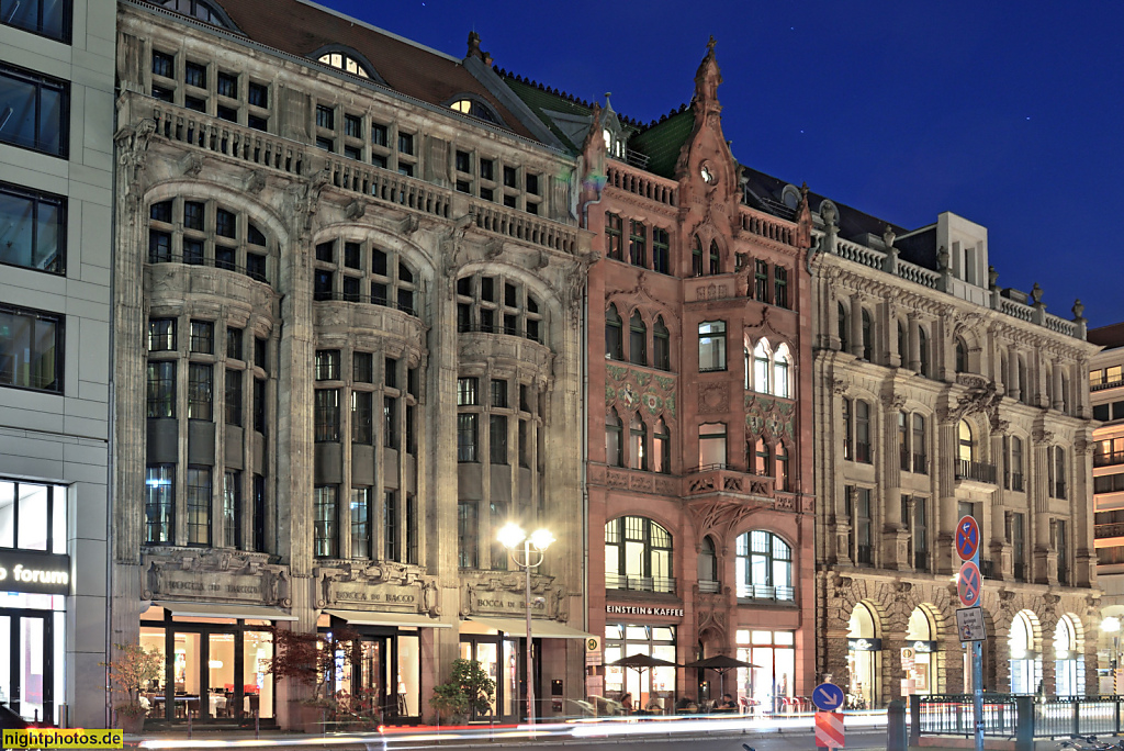 Berlin Mitte Friedrichstrasse 168-165. Historische Geschäftshäuser zwischen Französischer Strasse und Behrenstrasse