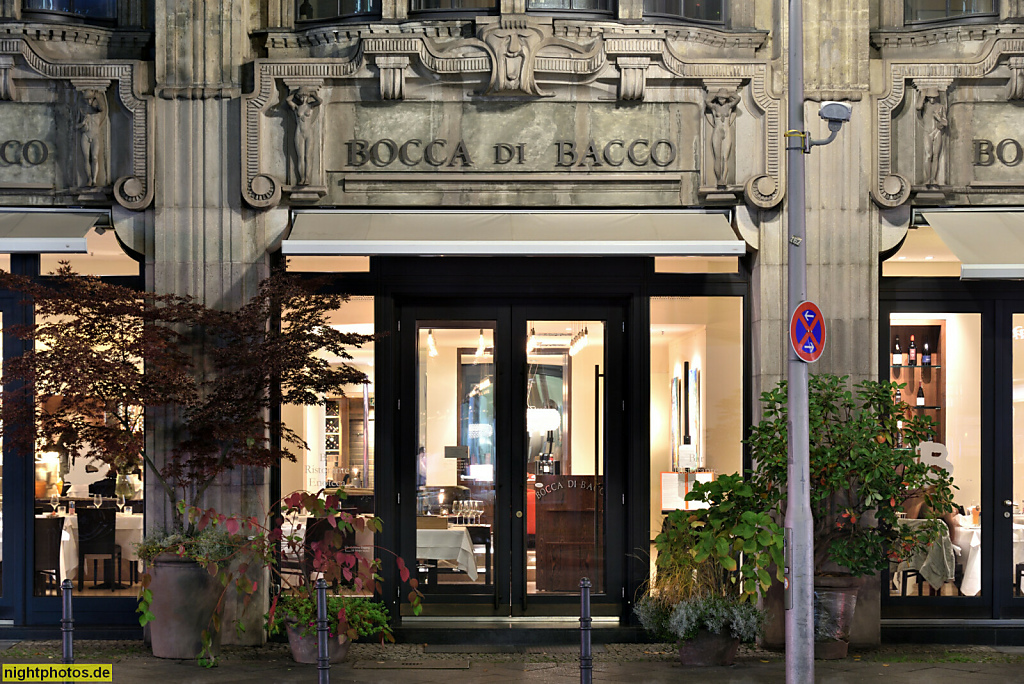 Berlin Mitte Friedrichstrasse 167-168. Restaurant Bocca di Bacco. Erbaut als Geschäftshaus Automat 1904-1905 von Bruno Schmitz mit Automatenrestaurant