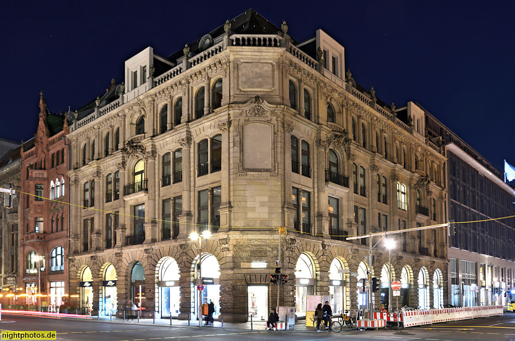 Berlin Mitte Friedrichstrasse 165. Geschäftshaus erbaut 1887-1889 von Heinrich Joseph Kayser und Karl von Grossheim als Ausschankgebäude der Pschorr-Brauerei