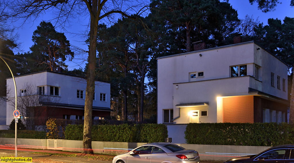 Berlin Zehlendorf Neutra-Häuser in der Onkel-Tom-Strasse 89-87. Erbaut 1923-1924 als Einfamilienhaus von Richard Neutra im Stil klassischer Moderne