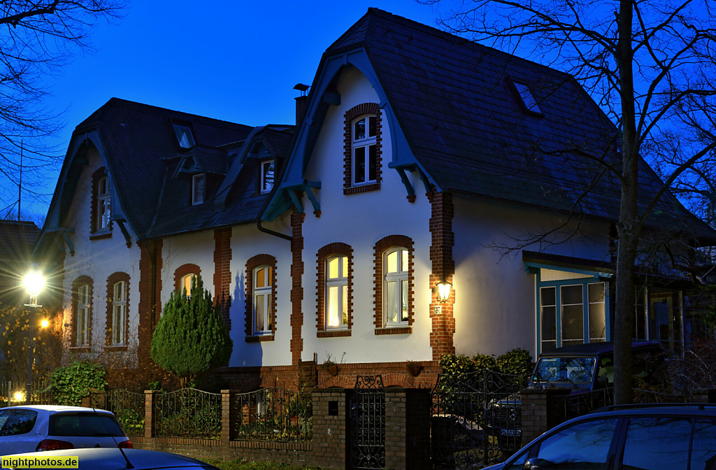 Berlin Hermsdorf Doppelwohnhaus erbaut 1898 von Ernst Fröhlich. Lotosweg