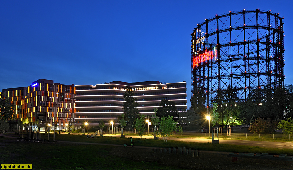 Berlin Schöneberg. EUREF-Campus Haus 23-24 GASAG-Zentrale und Haus 21-22 Büro- und Verwaltungsgebäude erbaut 2016-2018. Torgauer Strasse 12-15
