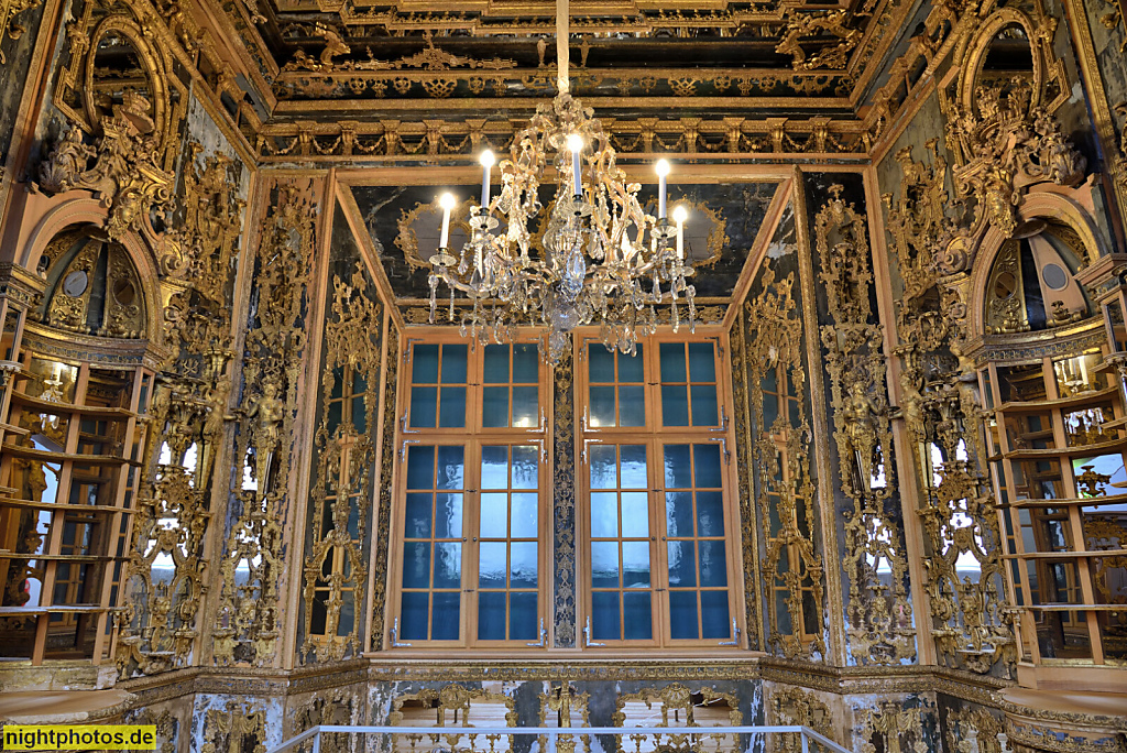 Berlin Mitte Bode-Museum. Merseburger Spiegelkabinett erschaffen 1712-1715 von Johann Michael Hoppenhaupt für Herzog Wilhelm von Sachsen-Merseburg