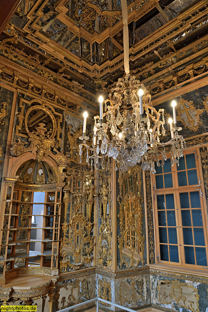 Berlin Mitte Bode-Museum. Merseburger Spiegelkabinett erschaffen 1712-1715 von Johann Michael Hoppenhaupt für Herzog Wilhelm von Sachsen-Merseburg