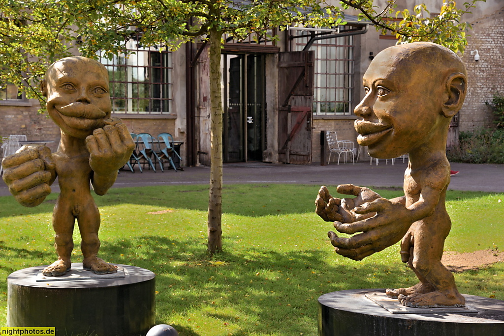 Berlin Prenzlauer Berg Bötzow-Brauerei erbaut 1884-1891 von Gustav Hochgürtel für Julius Bötzow. Skulpturengarten. Seit 2010 Eigentümer Hans Georg Näder. Seit 2019 Restaurierung durch David Chipperfeld und Vangeisten.Marfels Architekturbüro. Umbau zum ott