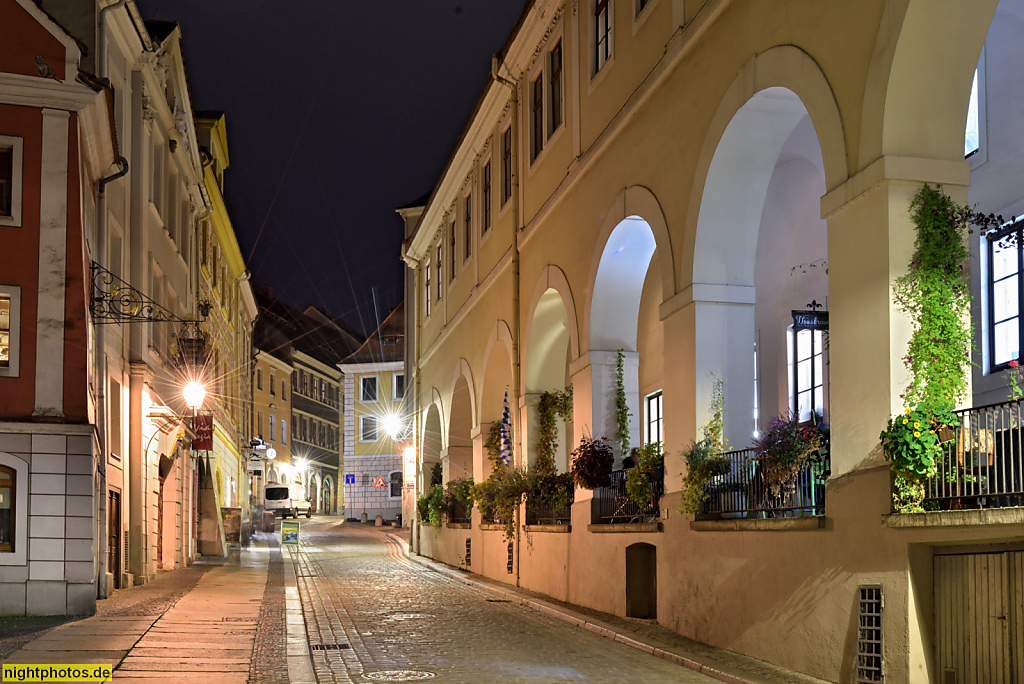 Görlitz. Restaurant Bierblume mit eigener Brauerei. Erbaut ab 1726 als barockes Wohnhaus mit Arkaden. Neissstrasse 8