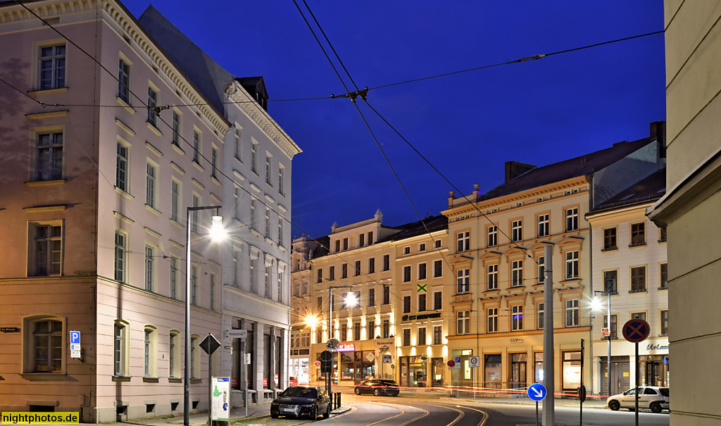 Görlitz. Demianiplatz. Linkes Eckhaus Bibliothek des Senckenberg-Museums fuer Naturkunde. Erbaut 1862 für den Gürtler Otto Dressler. Am Museum 2
