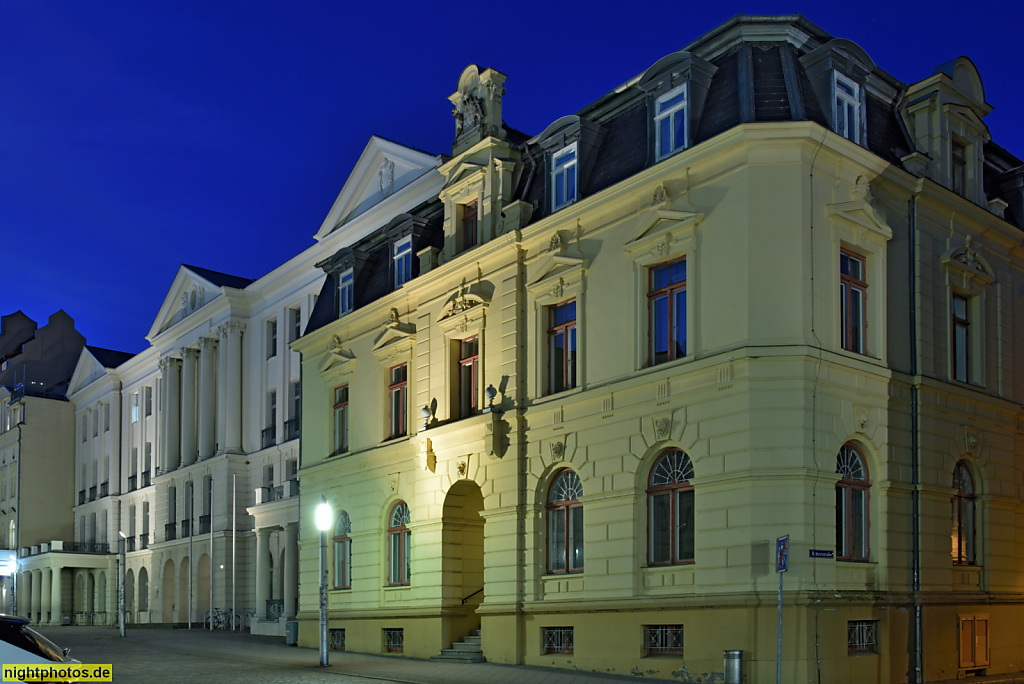 Schwerin. Verwaltungsgebäude des Finanzministeriums. Erbaut 1884 als Grossherzogliche Hausverwaltung von Architekt Rudolf Zöllner. Neoklassizistisch. Schlossstraße 5