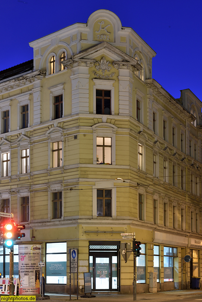 Görlitz. Mietshaus erbaut um 1880. Renoviert 1992. Hospitalstrasse 9 Ecke Salomonstrasse 45