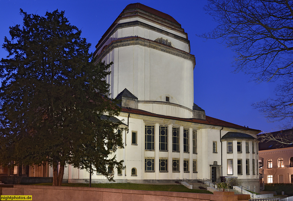 Görlitz. Kulturforum Görlitzer Synagoge. Erbaut 1910-1911 von Lossow und Kühne in Jugendstil und Neoklassizismus. Nazi-Pogrome 1938. Wiedereröffnung 2008. Abschluss Sanierung 2021