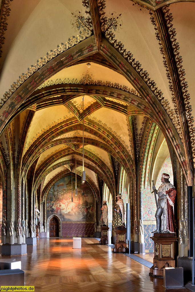 Meißen. Grosse Hofstube. Albrechtsburg gegründet 929-931 durch König Heinrich I. Heutige Form erbaut 1471 durch Baumeister Arnold von Westfalen für Albrecht III Herzog von Sachsen