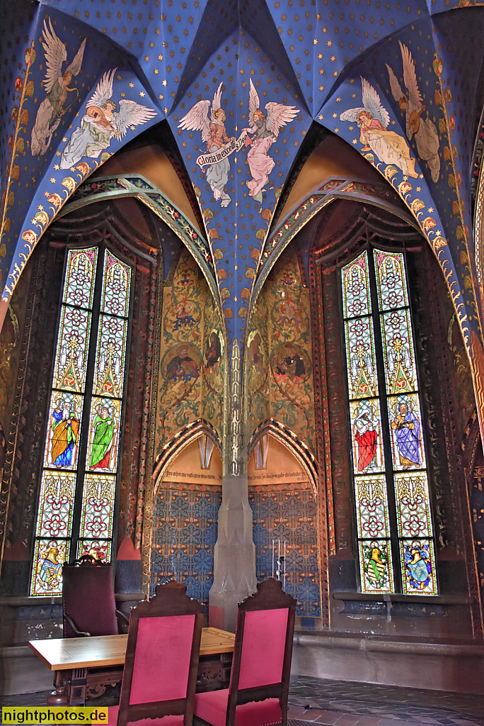 Meissen. Kapelle mit Zellengewölbe vollendet 1480. Albrechtsburg gegründet 929-931 von König Heinrich I. Erbaut 1471 durch Baumeister Arnold von Westfalen