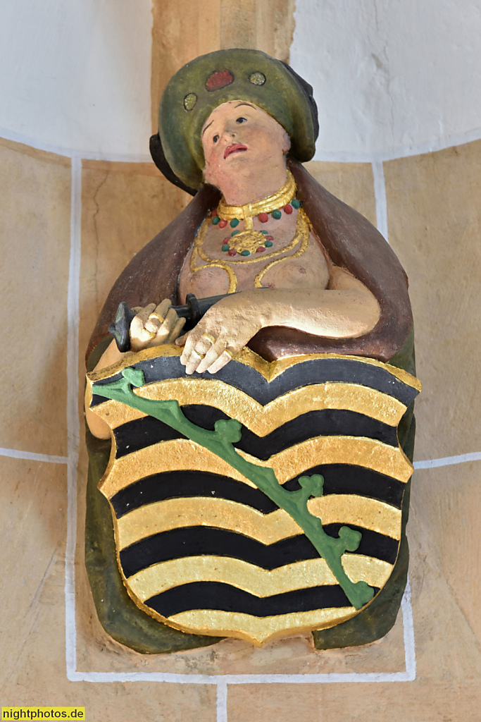 Meissen. Wappensaal. Albrechtsburg gegründet 929-931 von König Heinrich I. Erbaut 1471 durch Baumeister Arnold von Westfalen