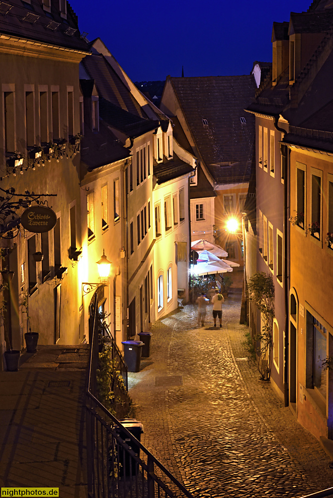 Meissen. Altstadt. Blick von den Schlossstufen in die Hohlgasse