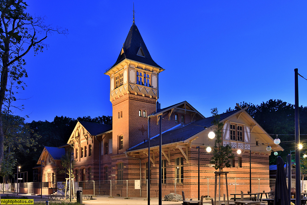 Berlin Treptow. Spreepark Art Space. Erstbau 1837-1869 als 'Eierhäuschen'. Wiederaufbau nach Brand 1891-1892 von Baumeister Karl Frobenius. Saniert 2017-2023 von DHL-Architekten Detlev-Höink-Langguth