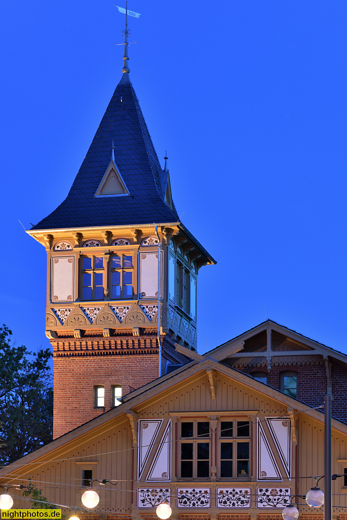 Berlin Treptow. Spreepark Art Space. Erstbau 1837-1869 als 'Eierhäuschen'. Wiederaufbau nach Brand 1891-1892 von Baumeister Karl Frobenius. Saniert 2017-2023 von DHL-Architekten Detlev-Höink-Langguth