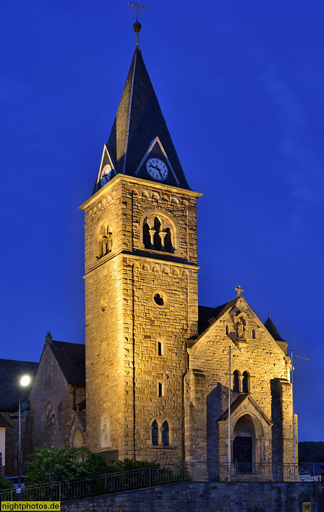 Niederkalbach. St. Laurentius. Neugotische Kirche an der Hessenstrasse