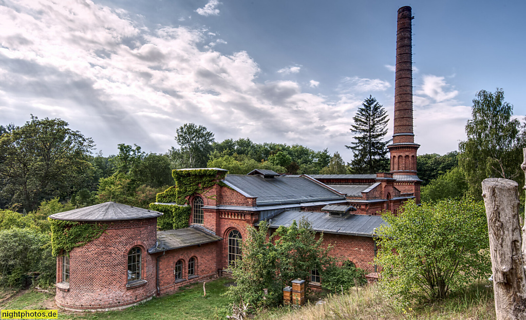 Berlin Grunewald. Naturschutzzentrum Ökowerk Teufelssee. Erbaut 1872 von Hanshent und Schmetzer als Hauptgebäude mit Maschinenhaus des Wasserwerk Teufelssee