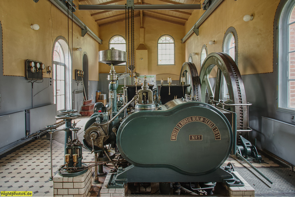 Berlin Grunewald. Maschinenhalle des Wasserwerk Teufelssee. Erbaut 1872 von Hanshent und Schmetzer auf dem heutigen Gelände des Ökowerk Teufelssee