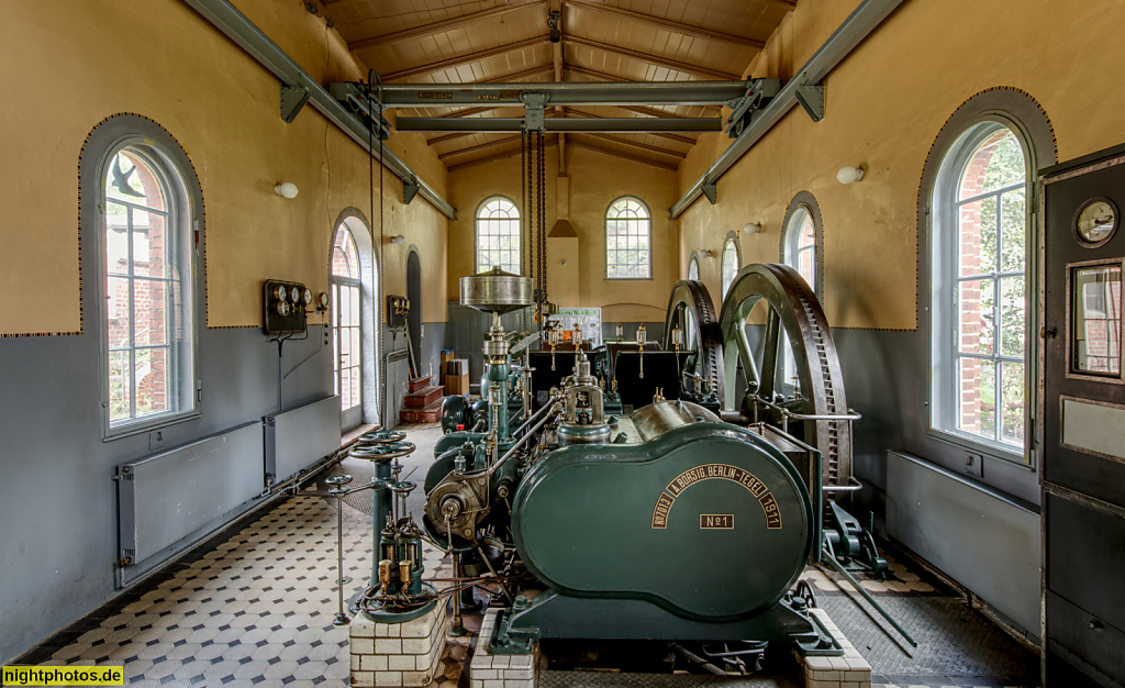 Berlin Grunewald. Maschinenhalle des Wasserwerk Teufelssee. Erbaut 1872 von Hanshent und Schmetzer auf dem heutigen Gelände des Ökowerk Teufelssee