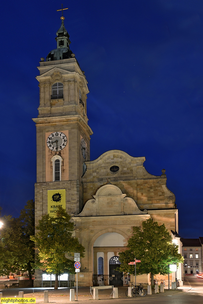 Eisenach. Georgenkirche. Evangelische Stadtpfarrkirche erbaut ab 1515 als gotische Hallenkirche. Neobarocker Kirchturm erbaut 1899-1902