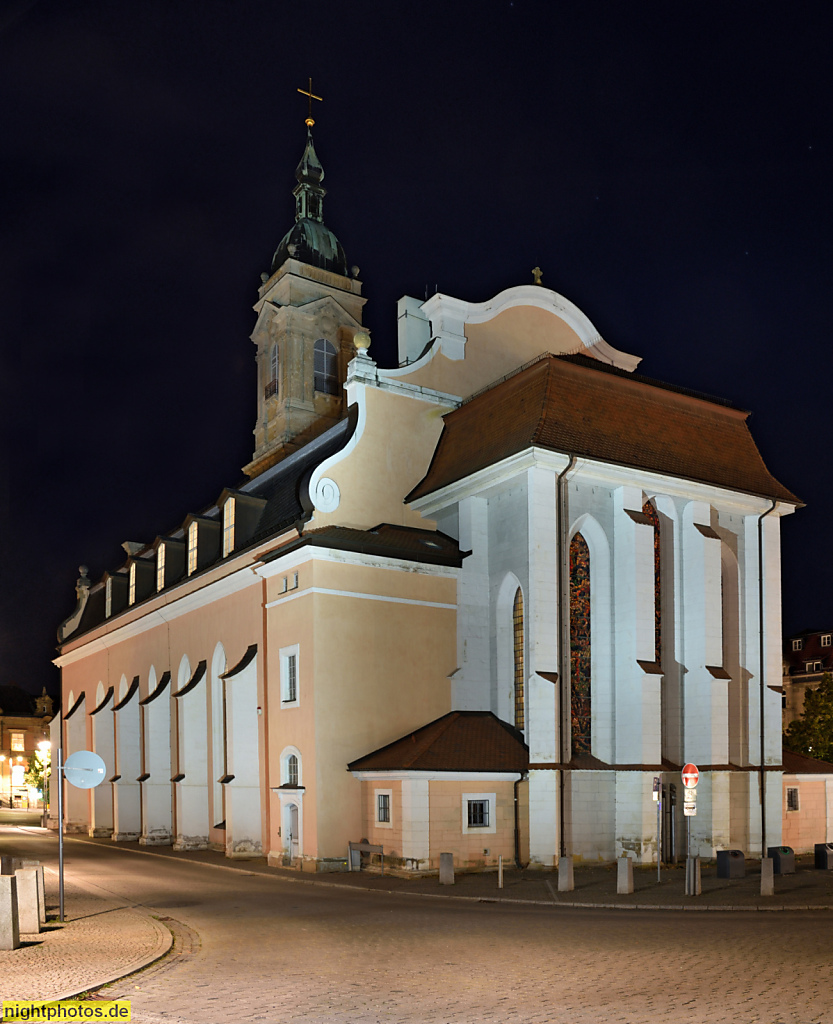 Eisenach. Georgenkirche. Evangelische Stadtpfarrkirche erbaut ab 1515 als gotische Hallenkirche. Neobarocker Kirchturm erbaut 1899-1902