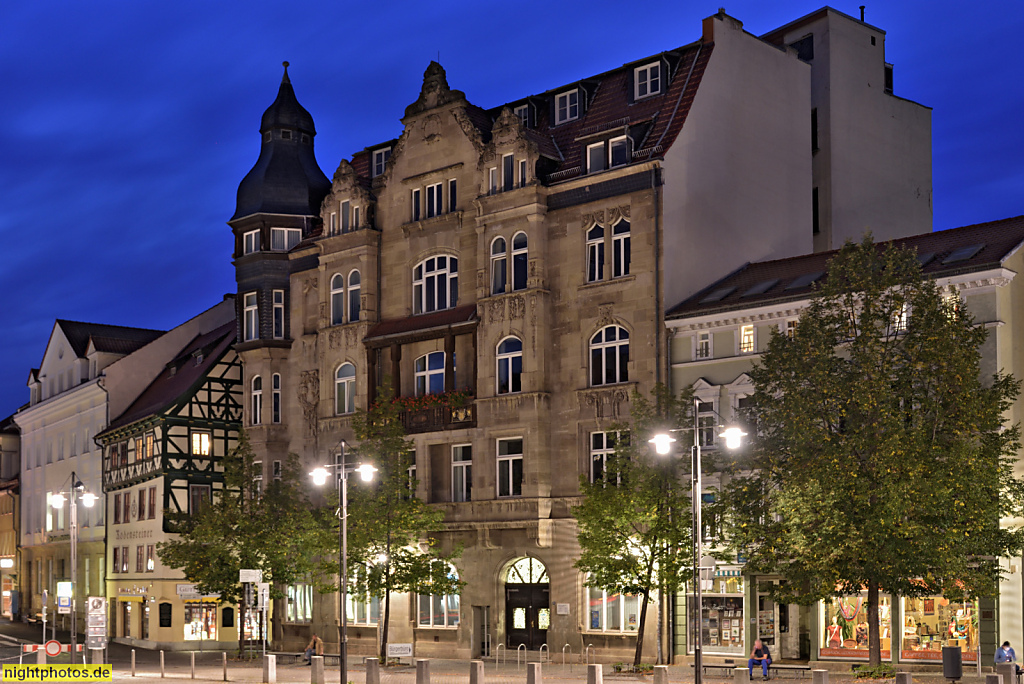 Eisenach. Stadtverwaltung. Gegründet 1611 als Hotel Rautenkranz. Umbau 1904 im Stil der Neorenaissance von Architekt Hubert Holtmann. Hotelier 1920-1953 Albert Jordan (ex Adlon)