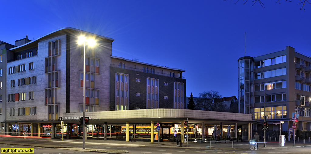 Berlin Charlottenburg. Quentin Boutique Hotel. Erbaut 1956-1957 von Johannes Jackel als Ignatius-Haus des Jesuiten-Provinzialat. Nachkriegsmoderne. Neue Kantstrasse 1