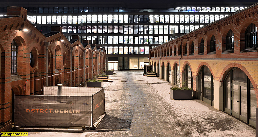 Berlin Prenzlauer Berg. Dstrct Gewerbeareal. Erbaut 1877-1883 von Hermann Blankenstein als Rinderstall im Zentralvieh- und Schlachthof. Saniert 2022 von Gewers Pudewill. Landsberger Allee 104