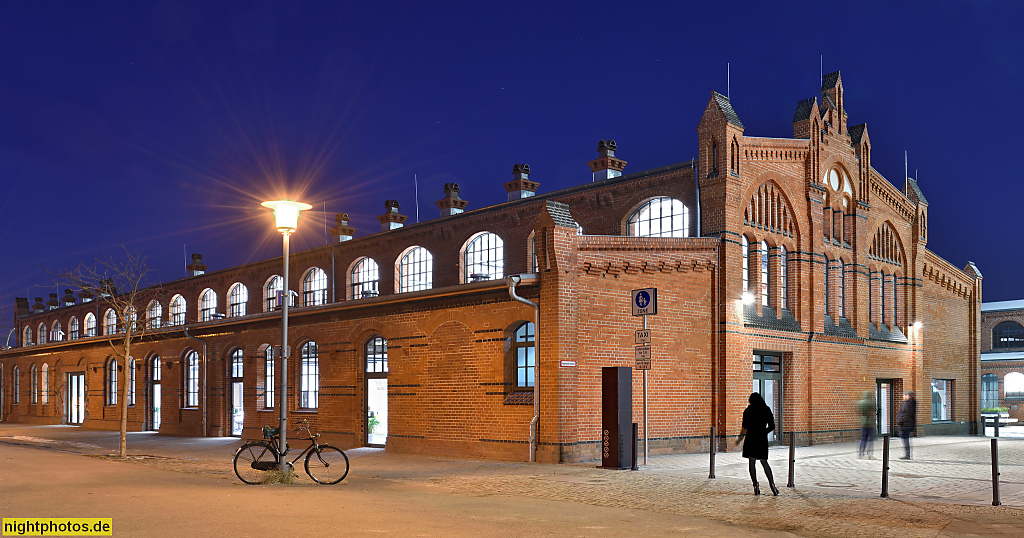 Berlin Prenzlauer Berg. Dstrct Gewerbeareal. Erbaut 1877-1883 von Hermann Blankenstein als Rinderstall im Zentralvieh- und Schlachthof. Saniert 2022 von Gewers Pudewill. Landsberger Allee 104