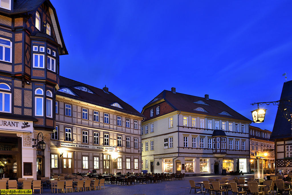 Wernigerode. Marktplatz. Piazza Colombo. Kunsthof des Wernigeröder Heimat- und Kunstvereins in der Marktstrasse 1