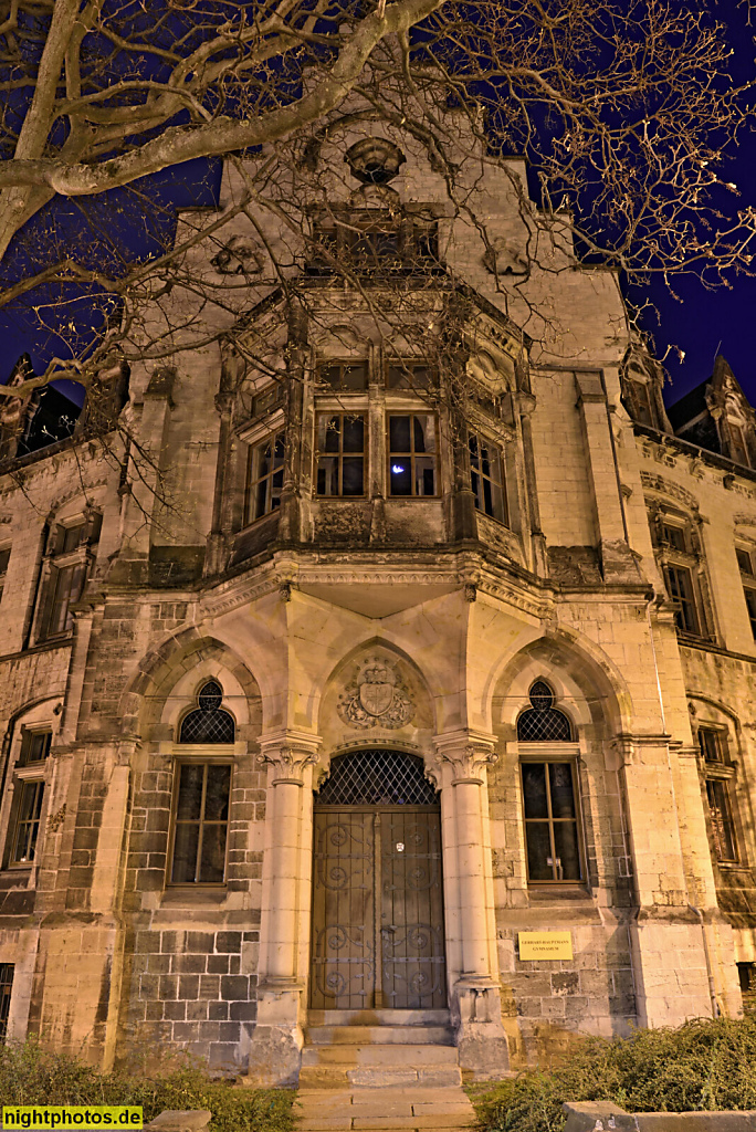 Wernigerode. Gerhart-Hauptmann-Gymnasium. Erbaut 1869-1871 als Gräflich-Stolberg'sches Gymnasium von Ernst Bösser und Carl Frühling für Otto Graf zu Stolberg-Wernigerode. Westernstrasse 29