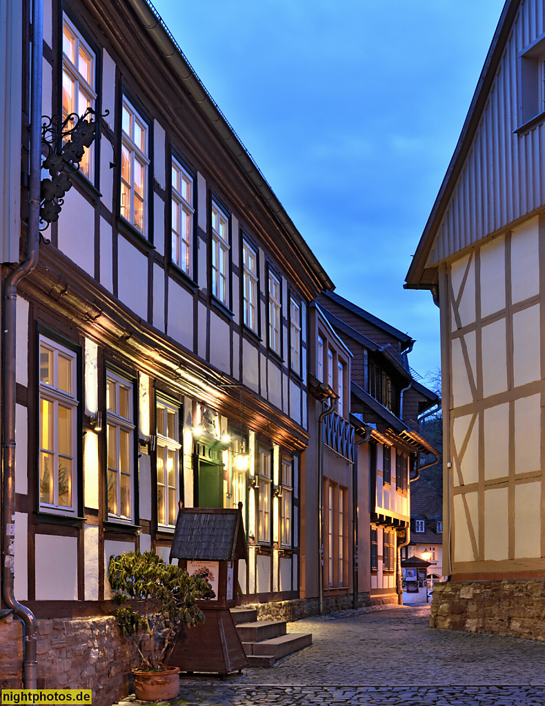 Wernigerode. Fachwerkbau Restaurant Orchidea Huong. Klintgasse 1