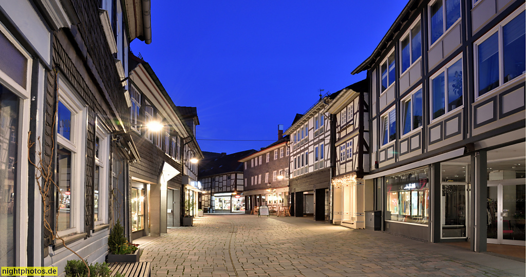Goslar. Altstadt Hokenstrasse. Fussgängerzone