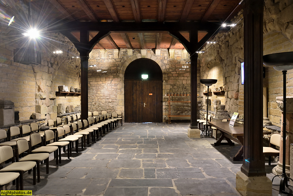 Goslar. Kaiserpfalz erbaut 1040-1050 von Baumeister Benno II. von Osnabrück für Kaiser Heinrich III. Kaiserhaus. UNESCO-Weltkulturerbe seit 1992. Wintersaal umgebaut zum Gewölbekeller