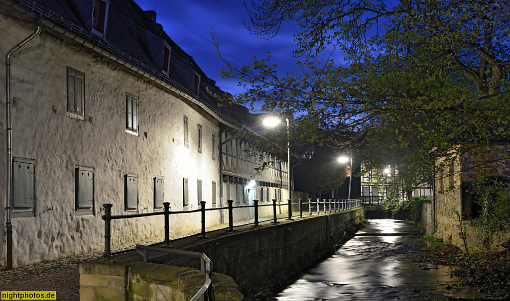 Goslar. Kunsthandwerkermarkt. Erbaut 1254 als 'Grosses Heiliges Kreuz' mit Hospiz und bürgerlichem Hospital. Saalbau. Hoher Weg 7 an der Abzucht