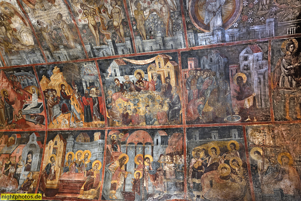 Griechenland Rhodos Asklipio. Griechisch-orthodoxe Marienkirche 'Kimisis tis Theotokou'. Erbaut 13.-14. Jhdt. Wandmalereien (Fresken) erschaffen 1646 und 1677