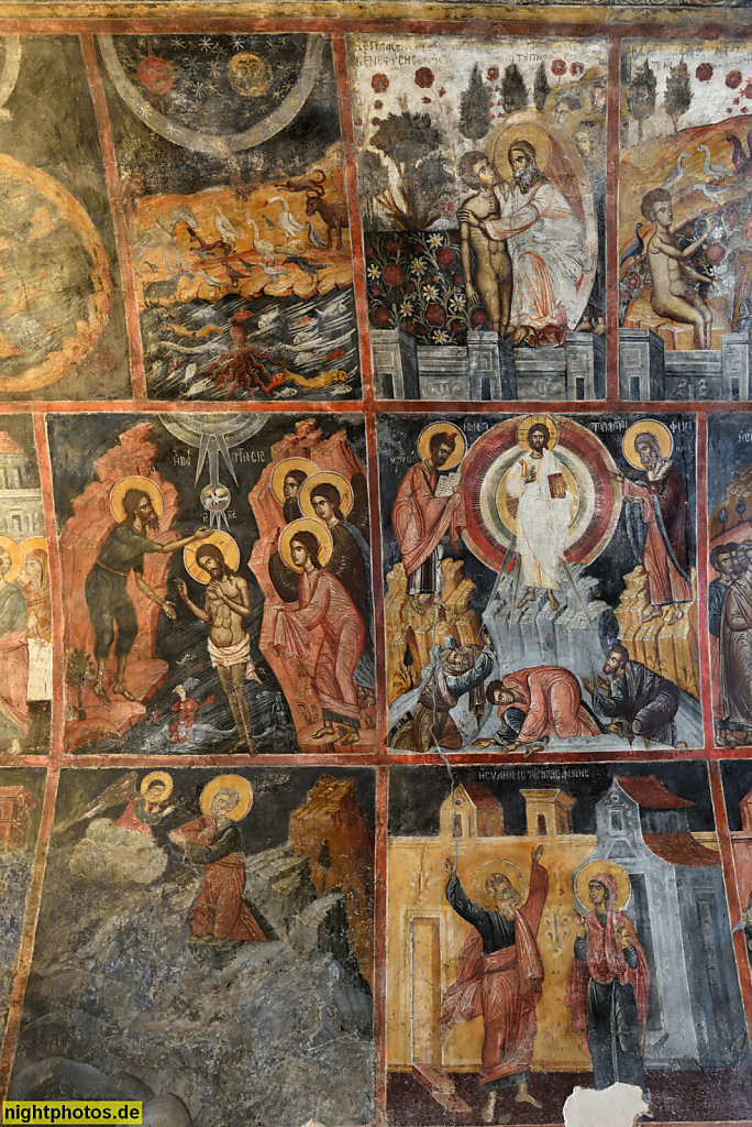 Griechenland Rhodos Asklipio. Griechisch-orthodoxe Marienkirche 'Kimisis tis Theotokou'. Erbaut 13.-14. Jhdt. Wandmalereien (Fresken) erschaffen 1646 und 1677