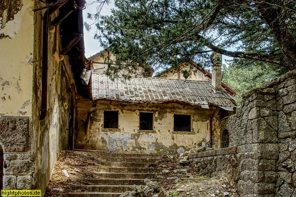 Griechenland Rhodos Profitis Ilias. Salakou. Villa de Vecchi erbaut 1935 als Sommerresidenz des italienischen Governeurs Cesare Maria de Vecchi