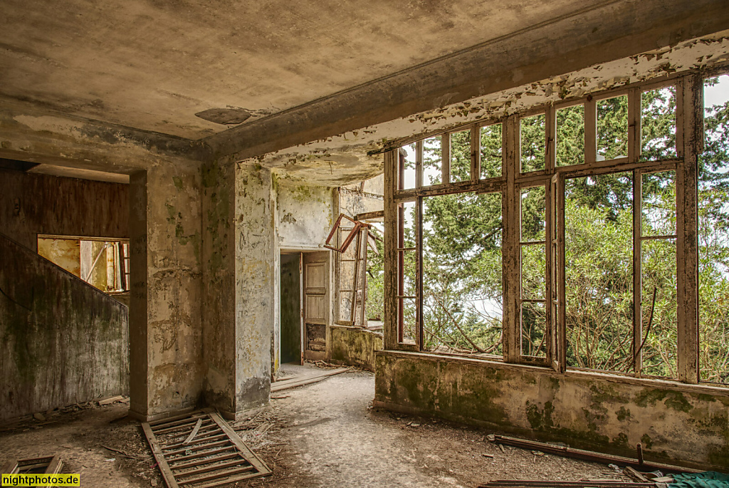 Griechenland Rhodos Profitis Ilias. Salakou. Villa de Vecchi erbaut 1935 als Sommerresidenz des italienischen Governeurs Cesare Maria de Vecchi