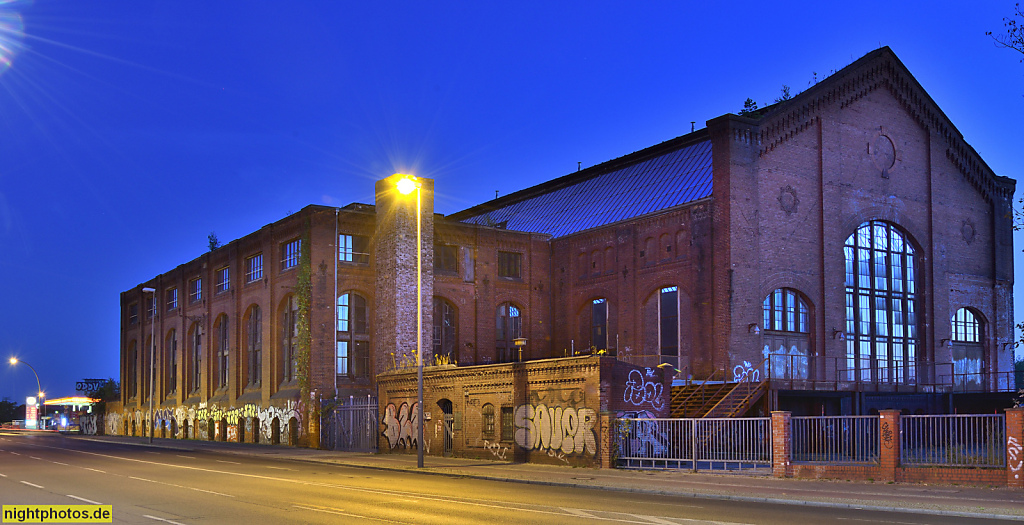 Berlin Treptow Oberschöneweide. Kraftwerk Rummelsburg Maschinenhaus. Erbaut 1906-1908 von Hans Heinrich Müller und A. Dorow. Rummelsburger Landstraße 2, 12