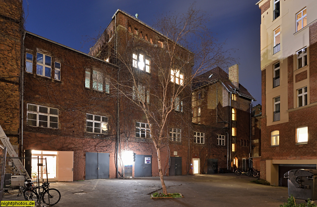 Berlin Prenzlauer Berg. Ehemalige Mälzerei der Groterjahn-Brauerei. Erbaut 1896-1897 von Ernst Jacob. Klinker. Ziegelfassade